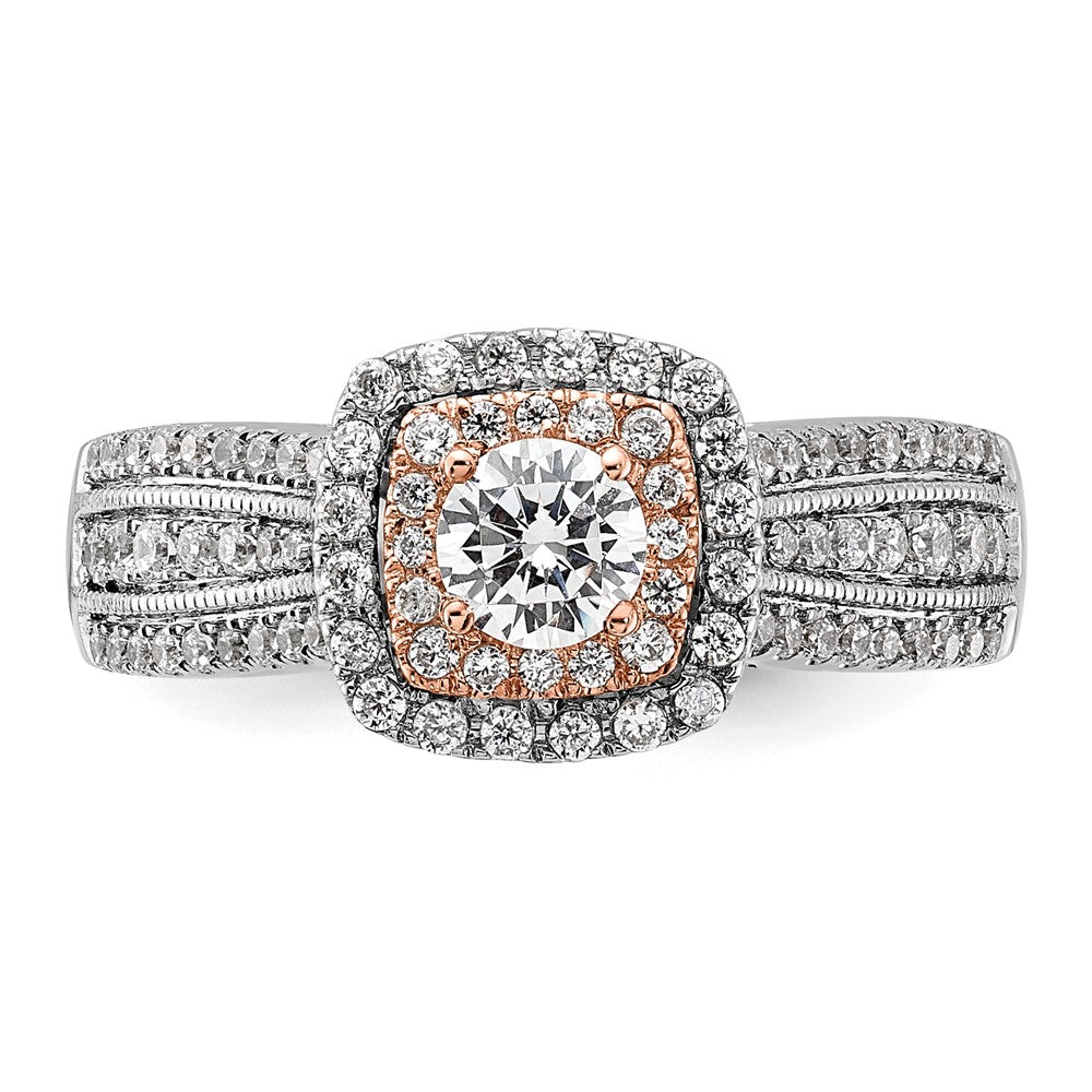 Two-Tone Eternal Promise Lab Grown Diamond Halo Complete Rings