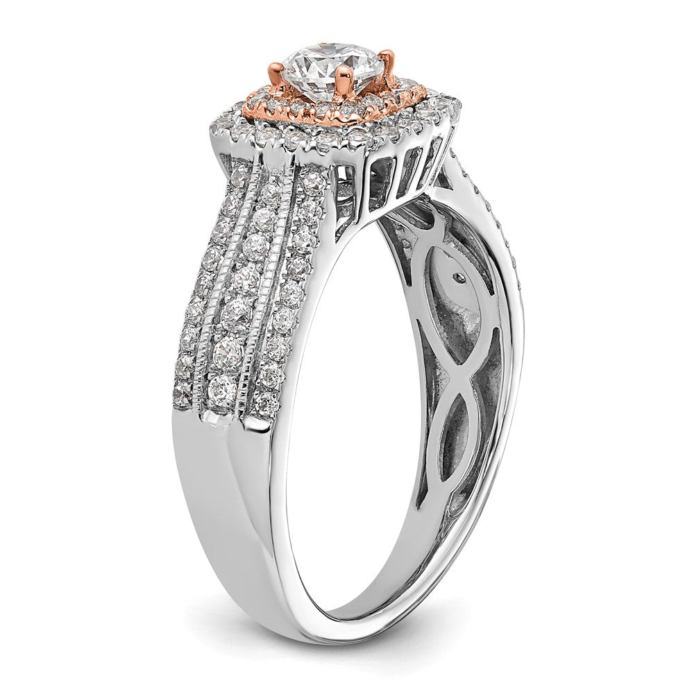 Two-Tone Eternal Promise Lab Grown Diamond Halo Complete Rings