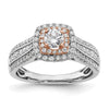 Two-Tone Eternal Promise Lab Grown Diamond Halo Complete Rings