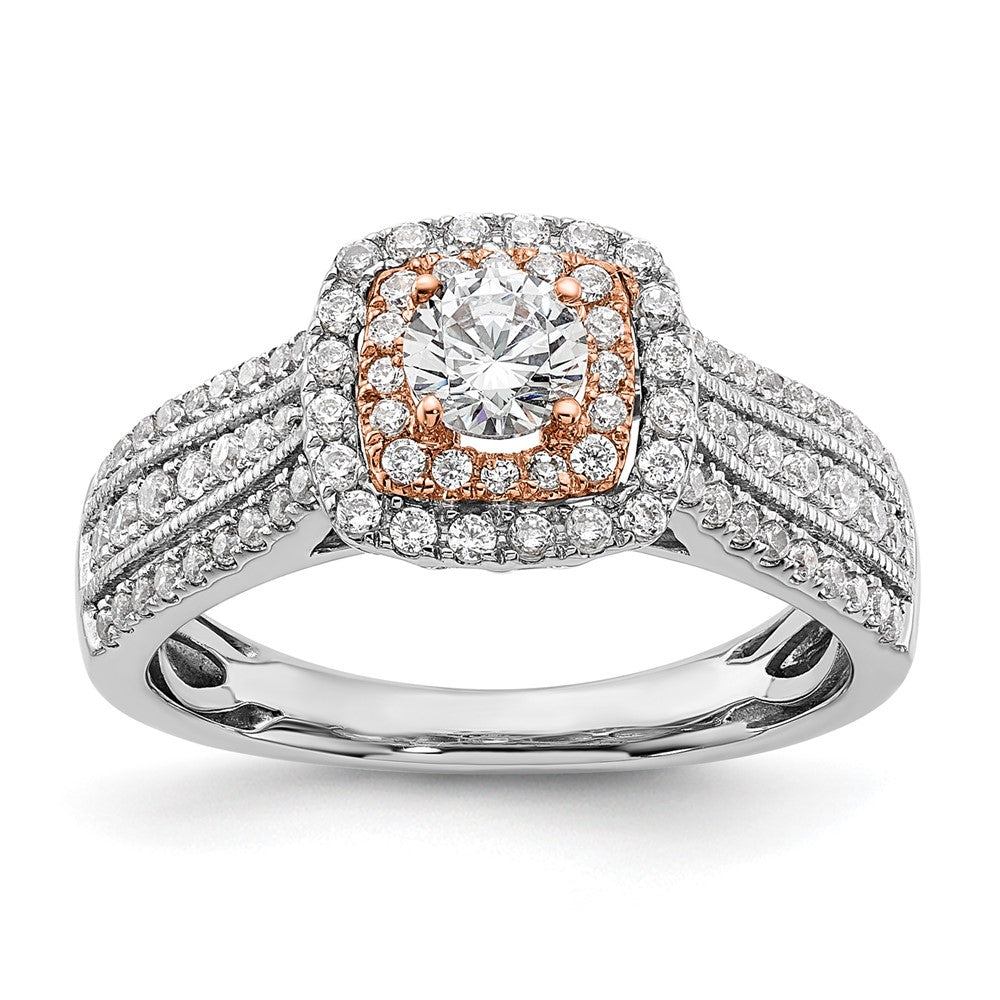 Two-Tone Eternal Promise Lab Grown Diamond Halo Complete Rings