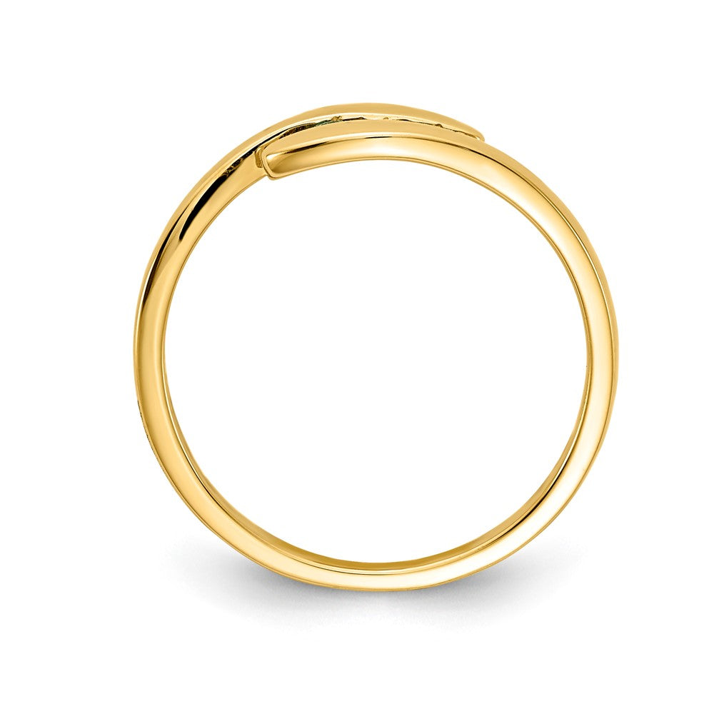 14k Gemstone and Diamond 3-stone Ring