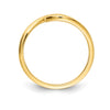 14k Gemstone and Diamond 3-stone Ring