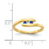 14k Gemstone and Diamond 3-stone Ring