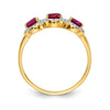 Gemstone and Diamond 3-Stone Ring