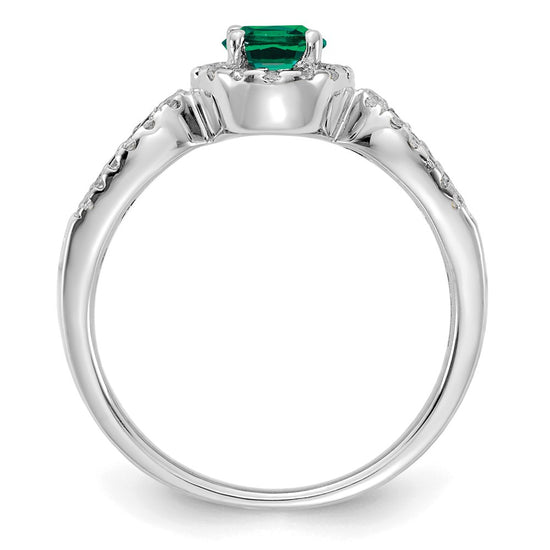 Diamond and Oval Gemstone Ring