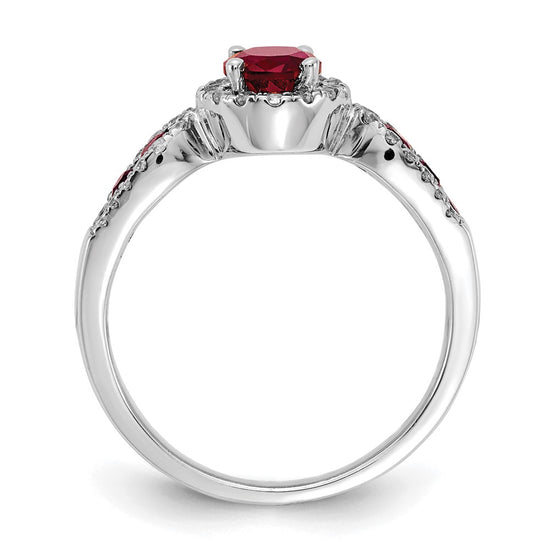 Diamond and Oval Gemstone Ring