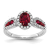 Diamond and Oval Gemstone Ring
