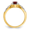Diamond and Oval Gemstone Ring