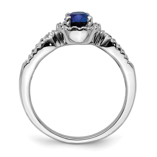 Diamond and Oval Gemstone Ring