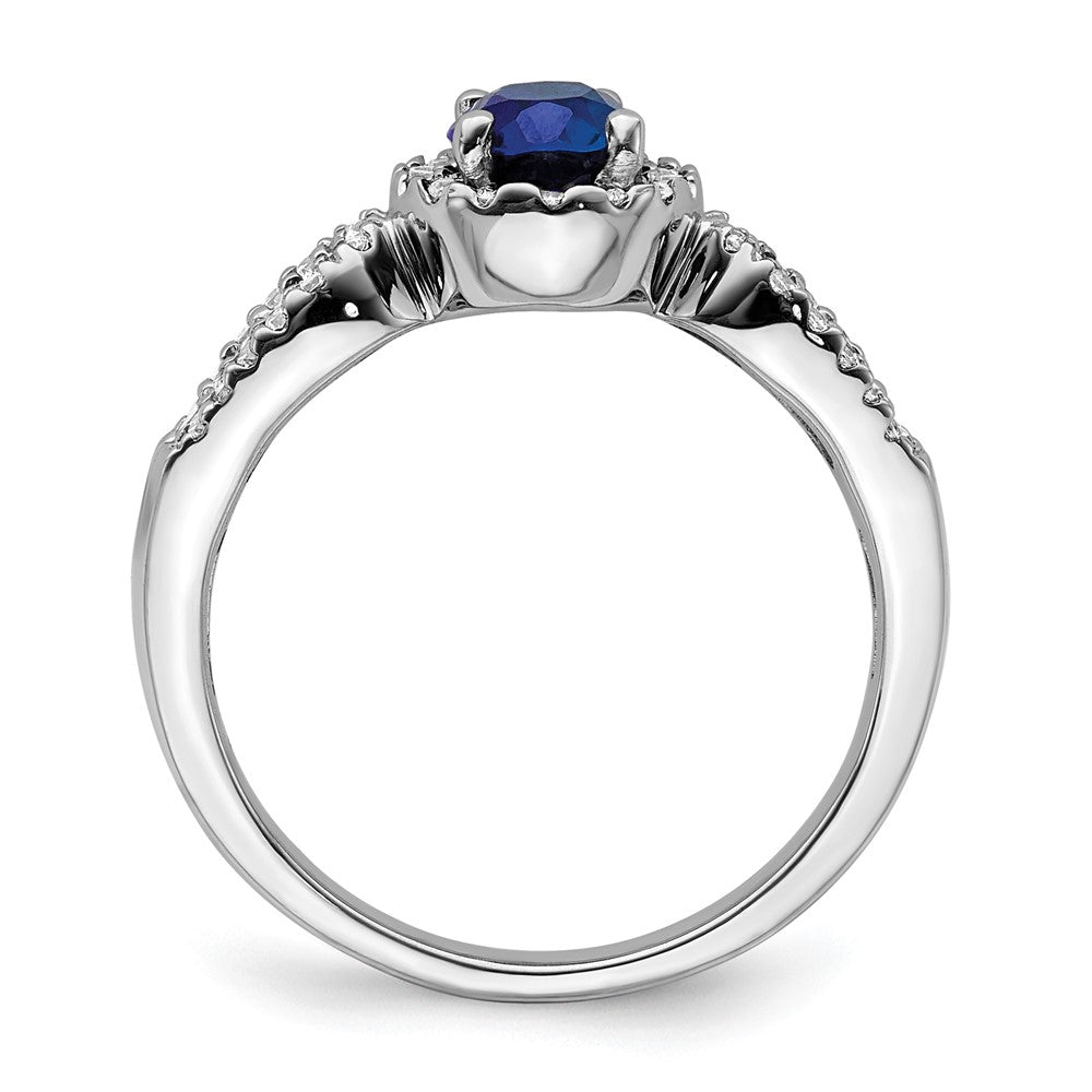 Diamond and Oval Gemstone Ring