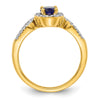 Diamond and Oval Gemstone Ring