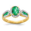 Diamond and Oval Gemstone Ring