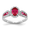 Diamond and Oval Gemstone Ring