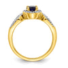 Diamond and Oval Gemstone Ring
