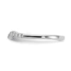 14k White Gold 1/8 carat Diamond Contoured Complete Wedding Band