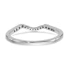 14k White Gold 1/8 carat Diamond Contoured Complete Wedding Band