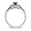 14k White Gold Diamond and Gemstone Ring
