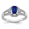 14k White Gold Diamond and Gemstone Ring