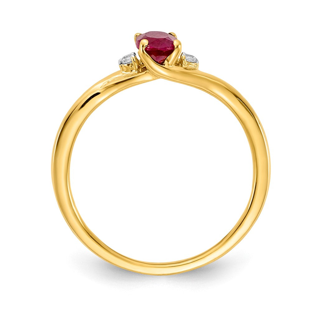 Diamond and Oval Gemstone Ring