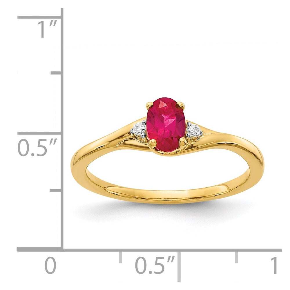Diamond and Oval Gemstone Ring
