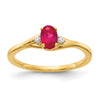 Diamond and Oval Gemstone Ring