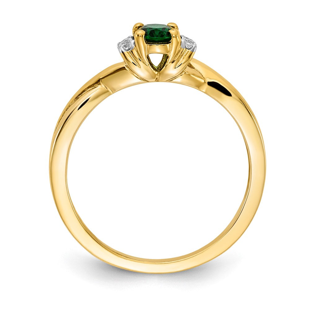 Diamond and Oval Gemstone Ring
