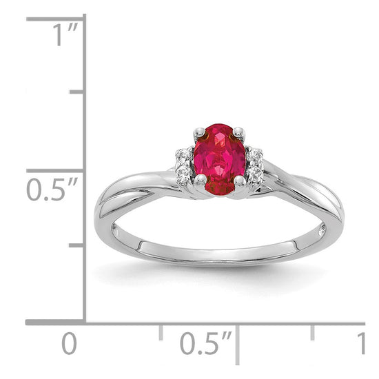 Diamond and Oval Gemstone Ring