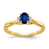 Diamond and Oval Gemstone Ring