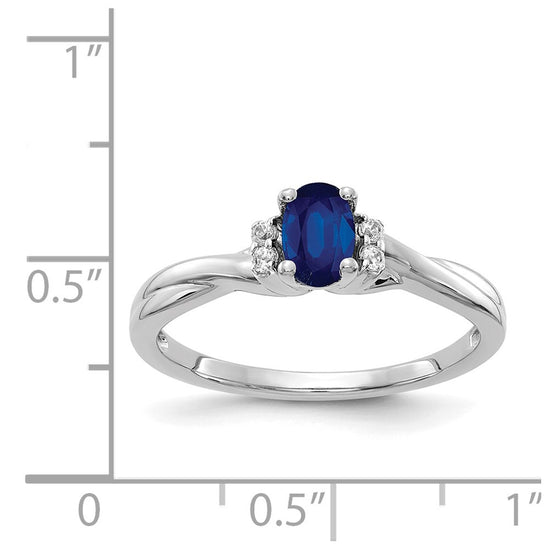 Diamond and Oval Gemstone Ring