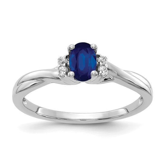 Diamond and Oval Gemstone Ring