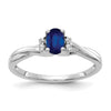 Diamond and Oval Gemstone Ring