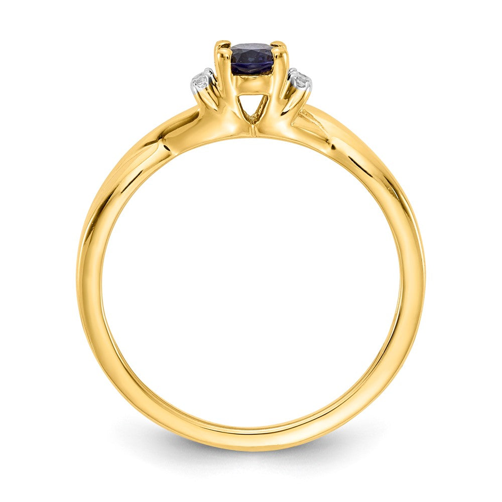 Diamond and Oval Gemstone Ring