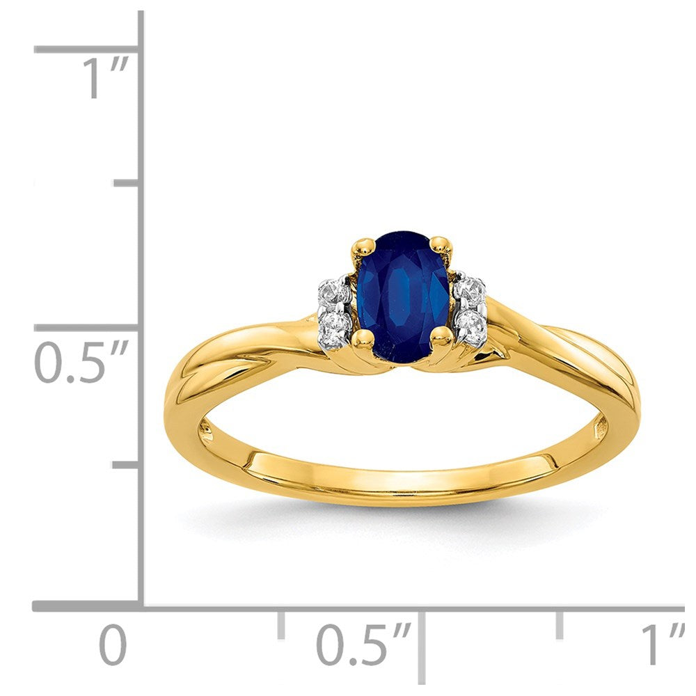Diamond and Oval Gemstone Ring