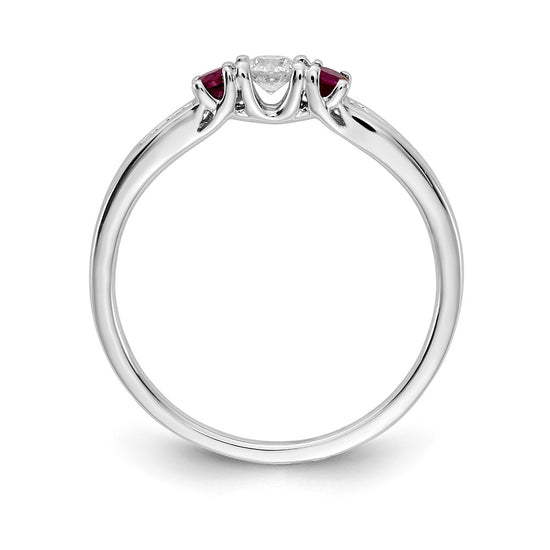 Diamond & Gemstone 3-Stone Rings