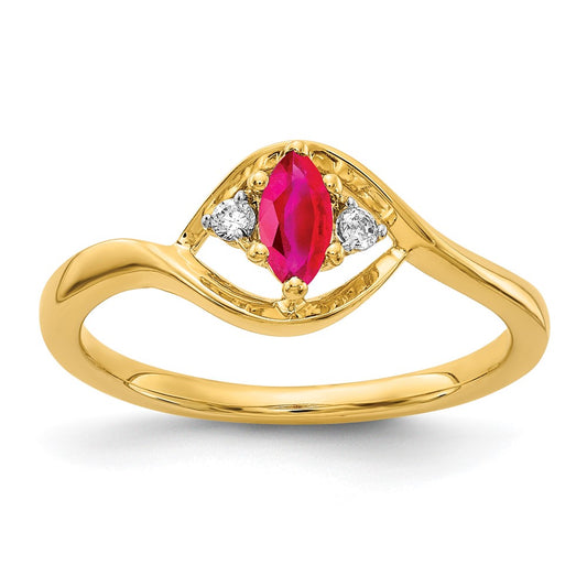 Marquise Gemstone and Diamond Rings