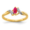 Diamond and Marquise Gemstone Ring