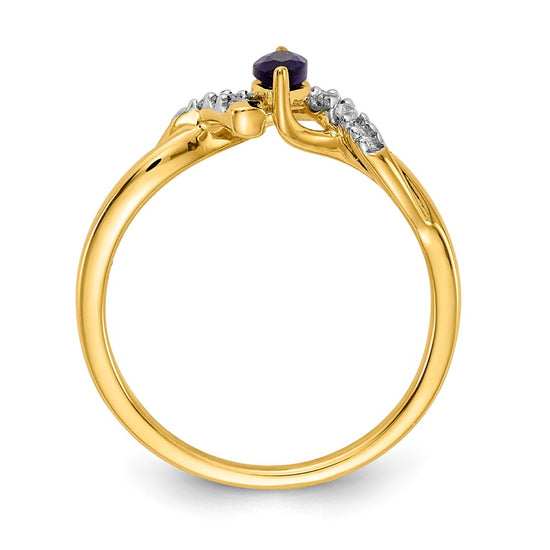 Diamond and Marquise Gemstone Ring