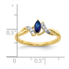 Diamond and Marquise Gemstone Ring