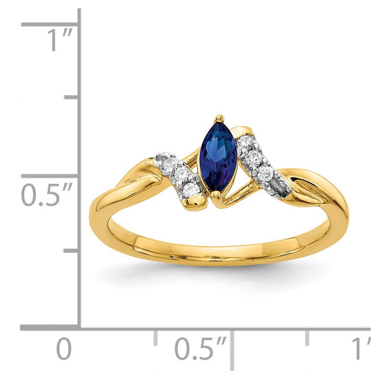 Diamond and Marquise Gemstone Ring