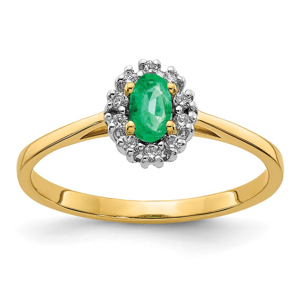 Oval Gemstone and Diamond Halo Rings