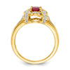 Diamond and Oval Gemstone Rings
