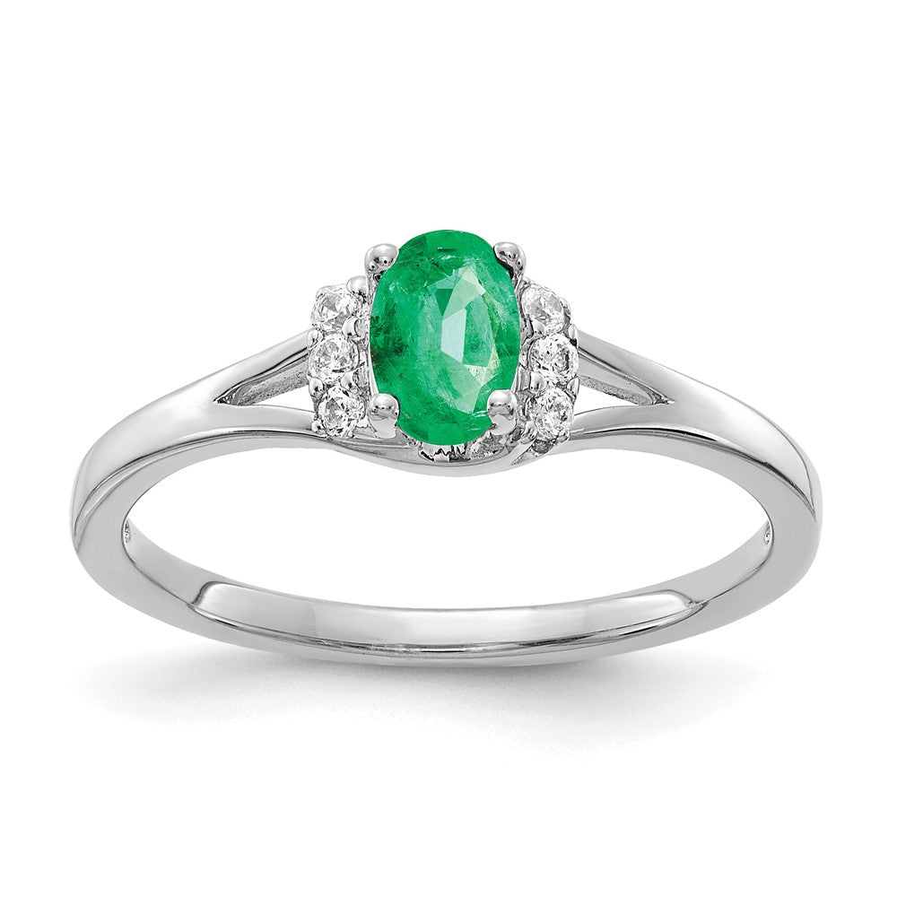 Diamond and Oval Gemstone Ring