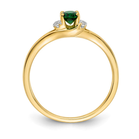 Diamond and Oval Gemstone Ring