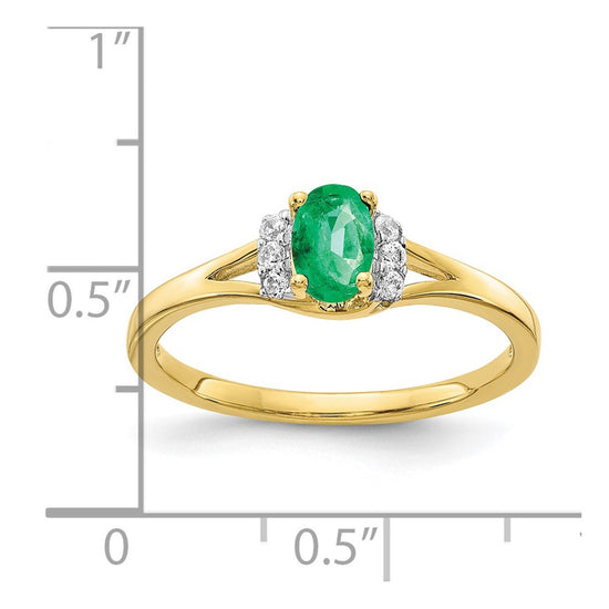 Diamond and Oval Gemstone Ring