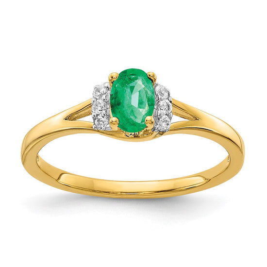 Diamond and Oval Gemstone Ring
