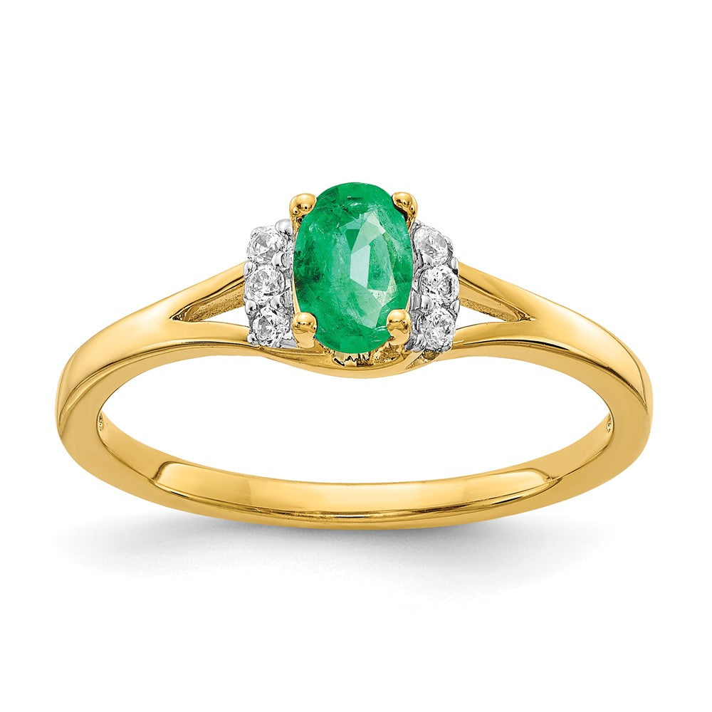 Diamond and Oval Gemstone Ring