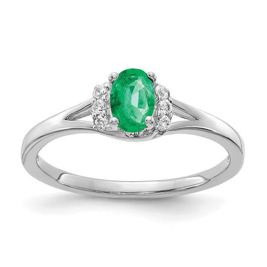 Diamond and Oval Gemstone Ring