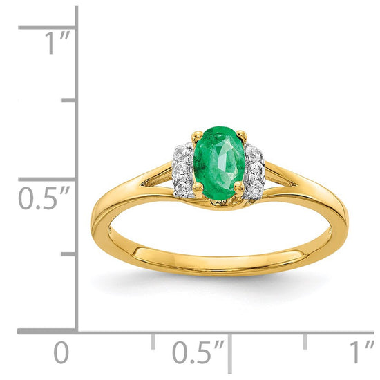 Diamond and Oval Gemstone Ring