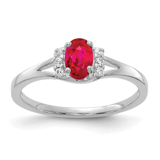 Diamond and Oval Gemstone Ring