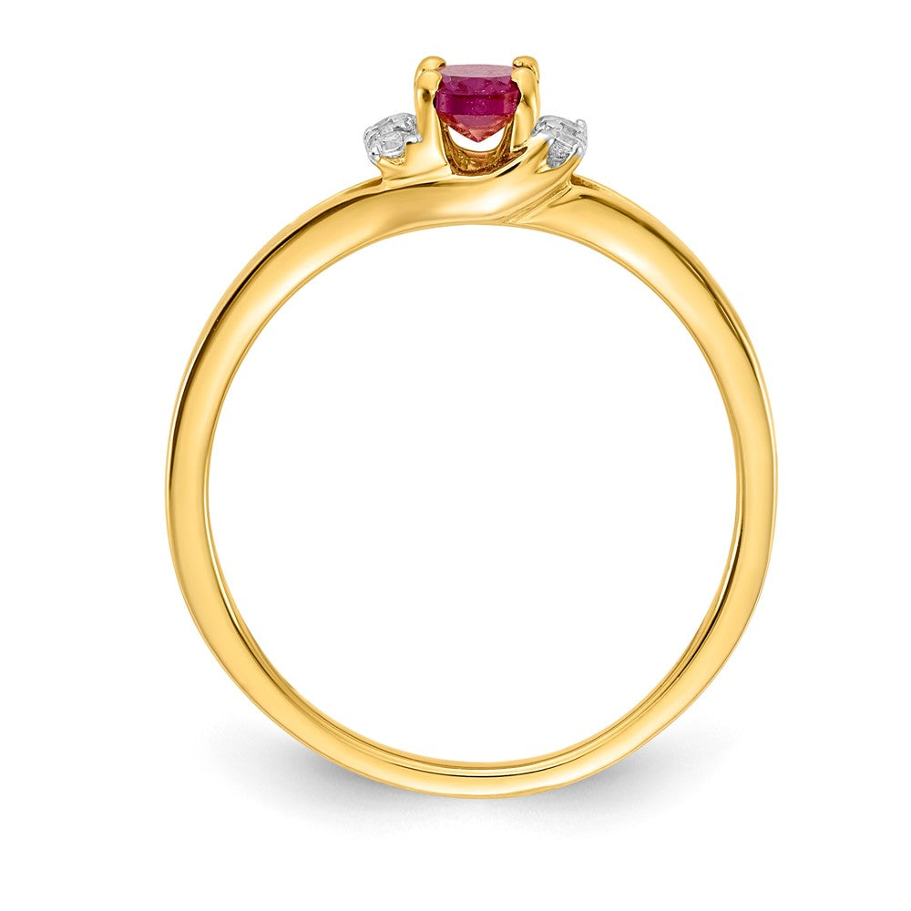 Diamond and Oval Gemstone Ring